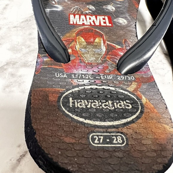 Havaianas Kid’s Avengers Marvel Flip Flops Sandals, US Size 11/12 - Picture 9 of 9